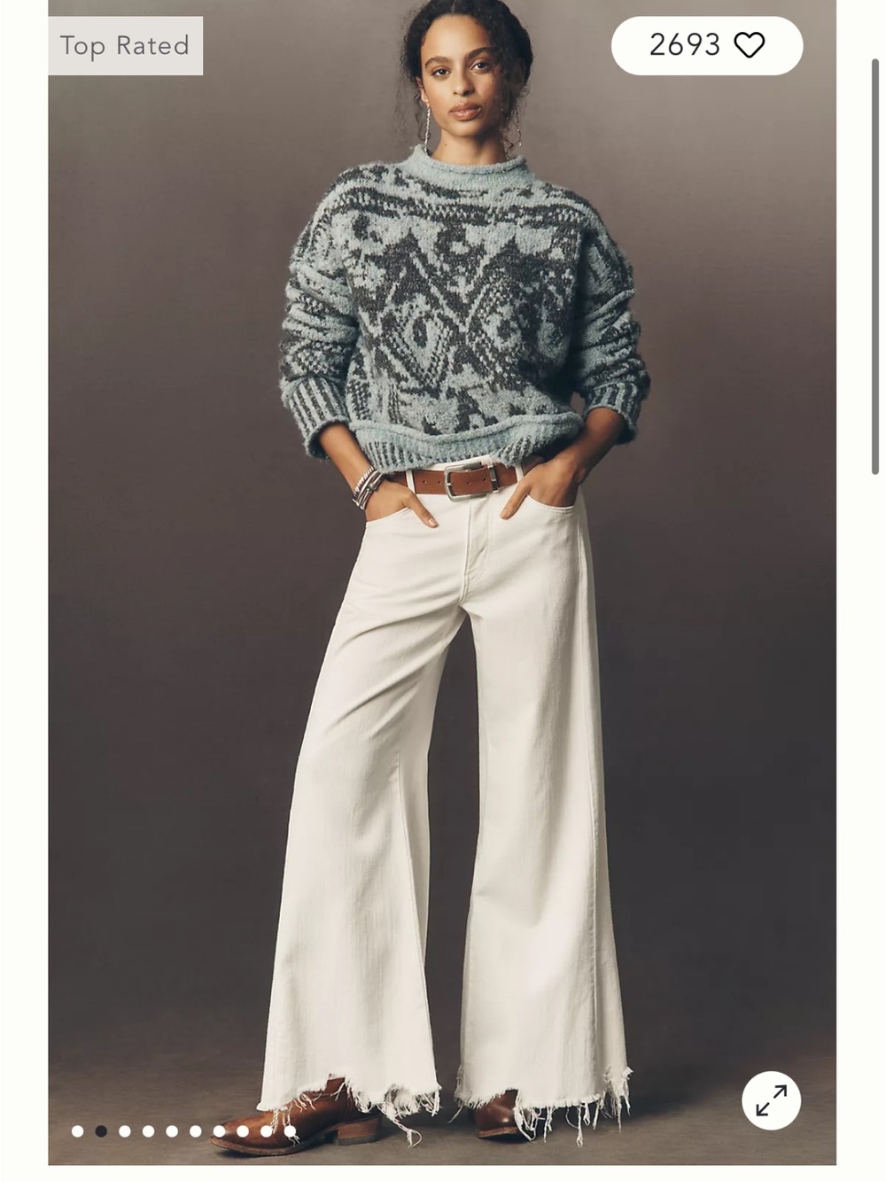 Free People White Flare Leg Wide Leg Jeans